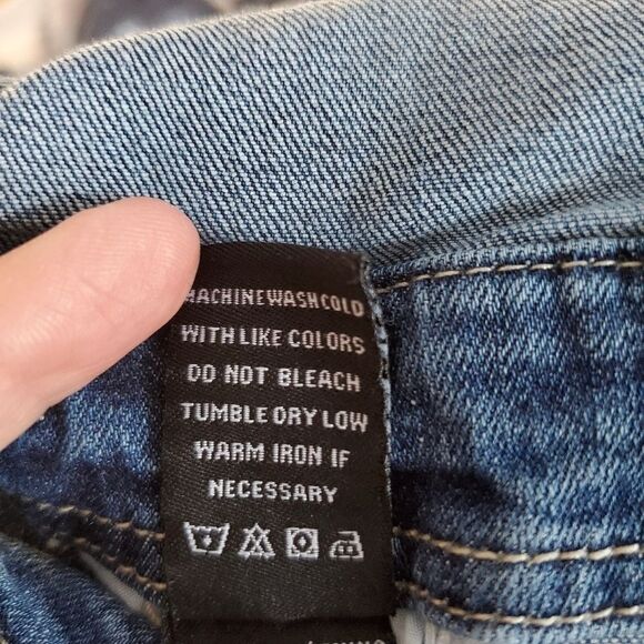 Dollhouse Faded Whiskered Denim Overalls - Picture 8 of 8